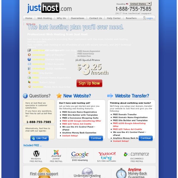 Web Hosting : Professional Web Hosting from Just Host