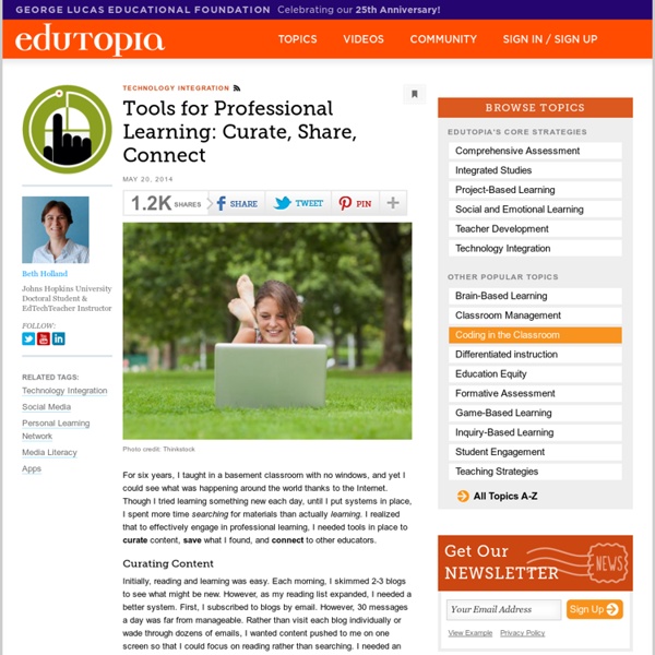 Tools for Professional Learning: Curate, Share, Connect