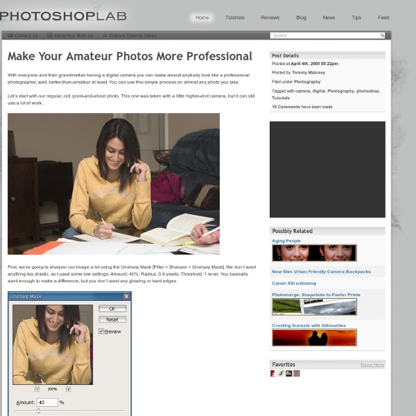 Make Your Amateur Photos More Professional