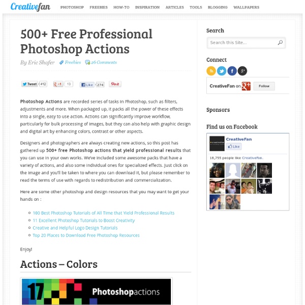 500+ Free Professional Photoshop Actions