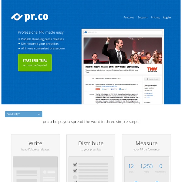 PressDoc · Dynamic & Interactive Social Media Releases
