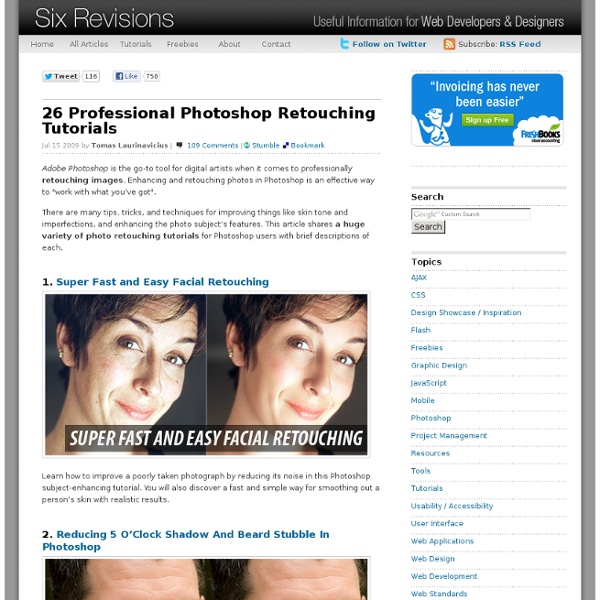 26 Professional Photoshop Retouching Tutorials