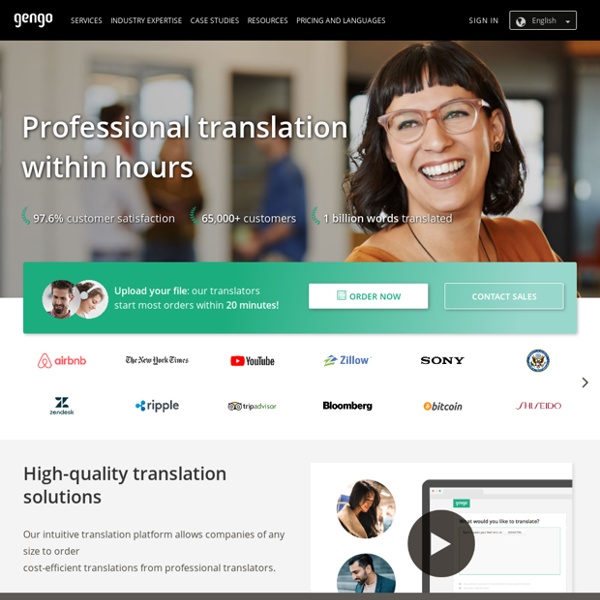 Professional Translation Services by Gengo - Gengo