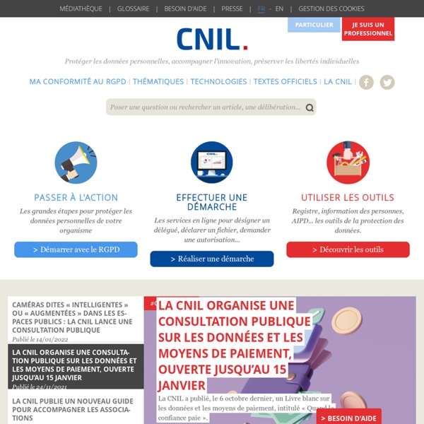 Accueil - CNIL - Commission nationale de l'informatique et des libertés
