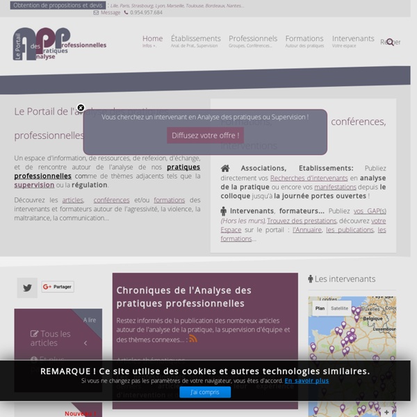 Portail de l'Analyse des pratiques professionnelles : Interventions, formations, conférencesces,