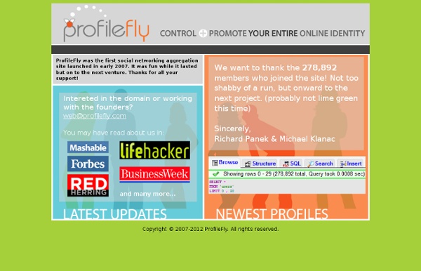 ProfileFly - Share Your Profiles + Contacts + Bookmarks
