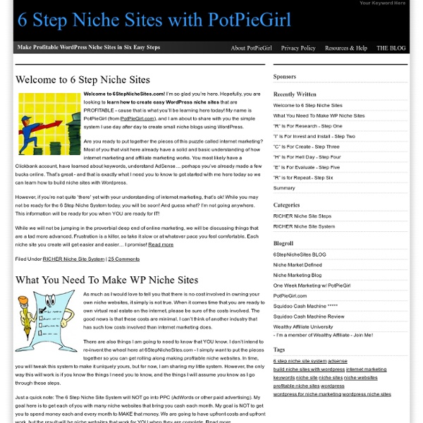 Make Profitable WordPress Niche Sites in Six Easy Steps