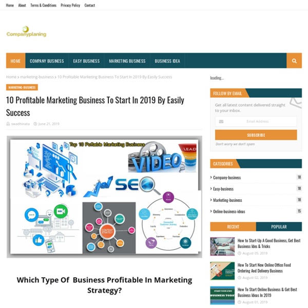 10 Profitable Marketing Business To Start In 2019 By Easily Success