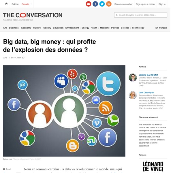 Big data, big money : qui profite de l’explosion des données ? Theconversation