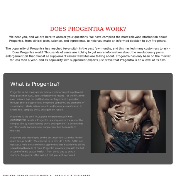 Does Progentra Work