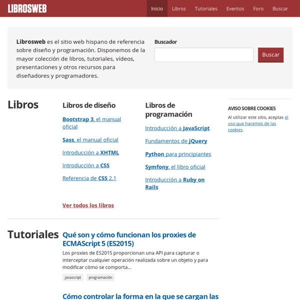 Diseño y programación web (libros, tutoriales y vídeos sobre HTML, CSS, JavaScript, PHP)