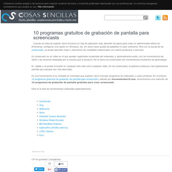 10 programas gratuitos de grabación de pantalla para screencasts