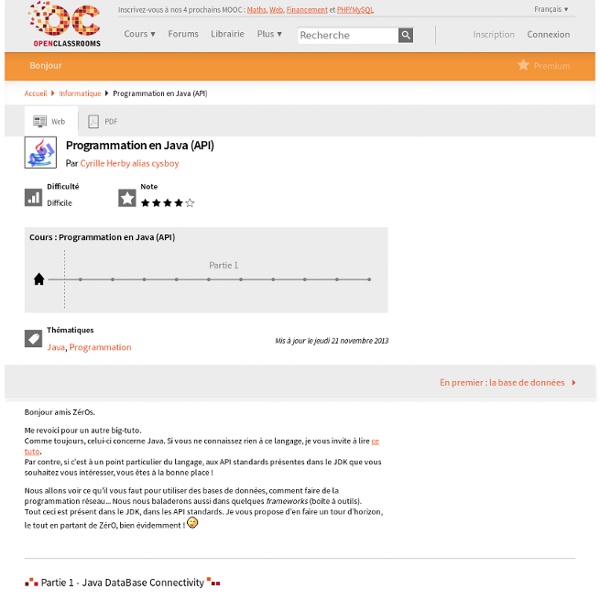 Programmation en Java (API)
