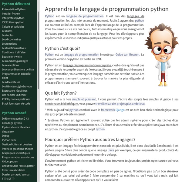 Python Apprendre programmation Django Raspberry Pi - Cours tutoriels Tuto documentation française- langage de programmation orienté objet poo