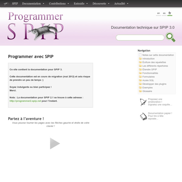 Programmer avec SPIP 2.1