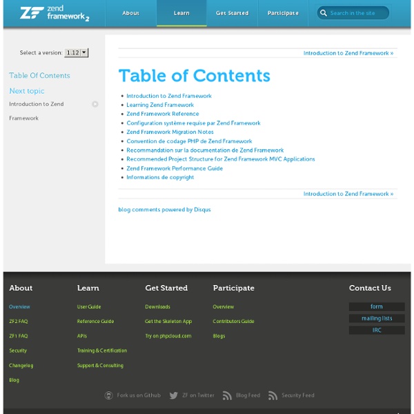 Zend Framework Manual