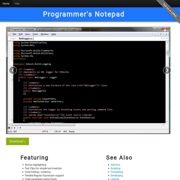 Programmer's Notepad