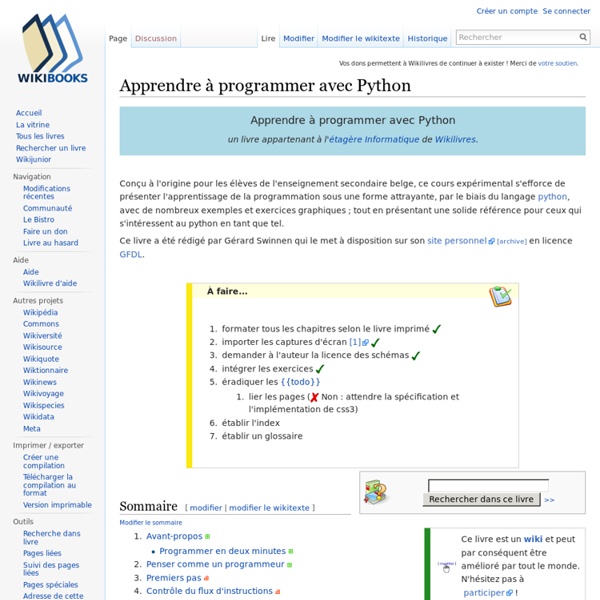 Apprendre à programmer avec Python