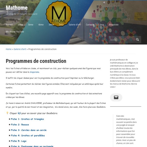 Mathome » Programmes de construction