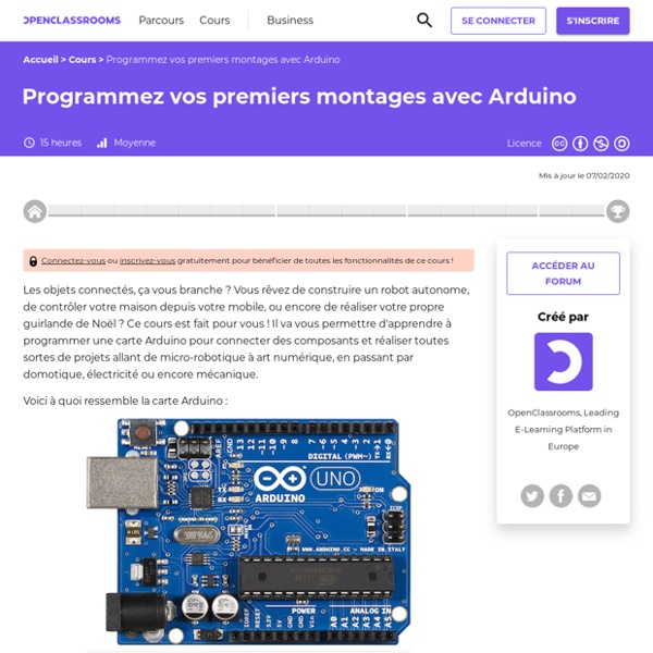 Programmez vos premiers montages avec Arduino