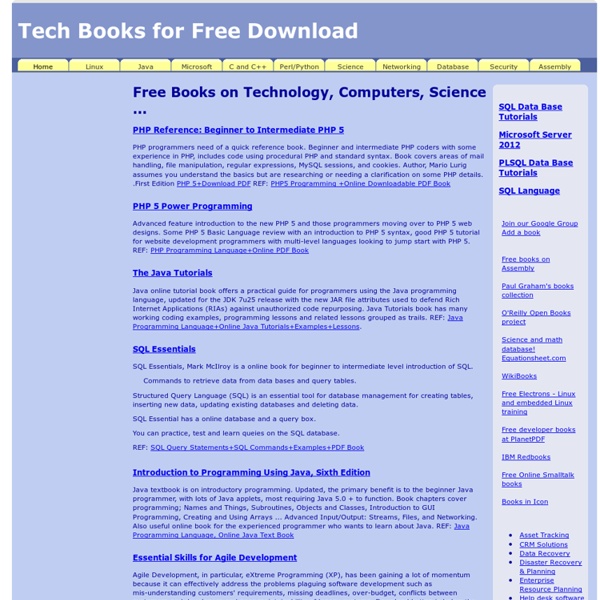 Free Programming and Computer Science Books