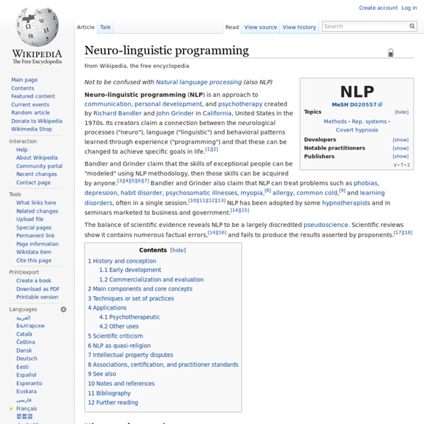 Neuro-linguistic programming