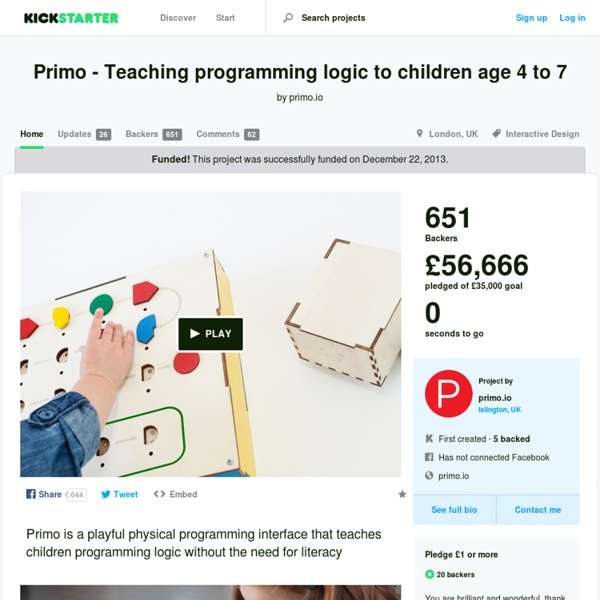 Primo - Teaching programming logic to children age 4 to 7 by primo.io