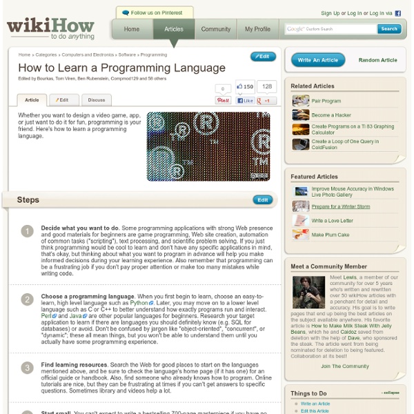 How to Learn a Programming Language: 7 steps