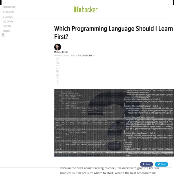 Which Programming Language Should I Learn First?