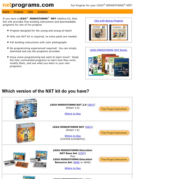 NXT Programs - Fun Projects for your LEGO Mindstorms NXT