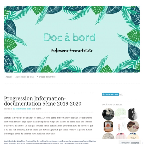 Progression Information-documentation 5ème 2019-2020