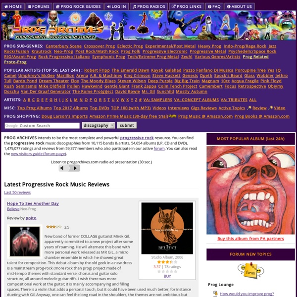 Progressive Rock Music Ultimate Discography With Free Mp3 Videos And Reviews Pearltrees