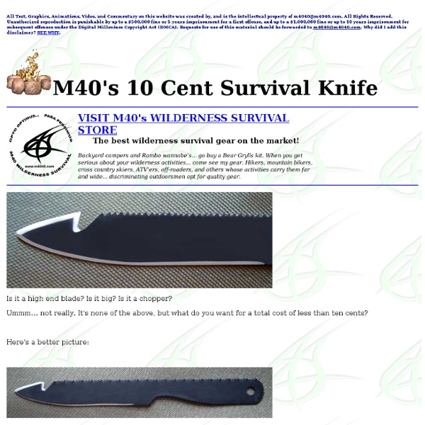 M40 Project - 10 Cent Survival Knife