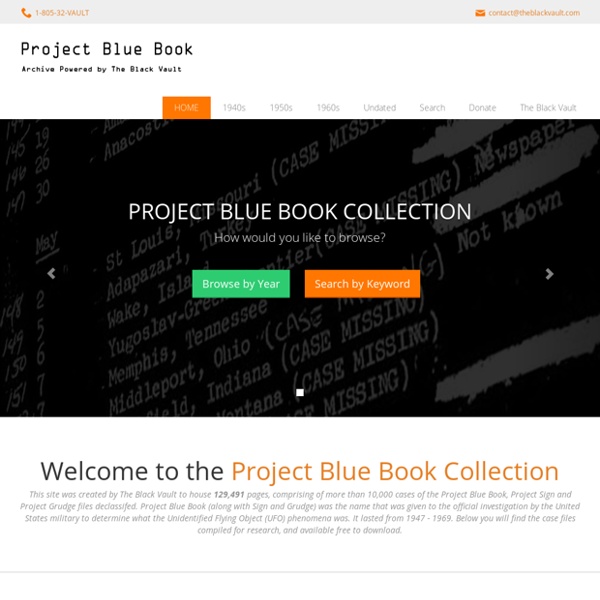 Project Blue Book Collection - Powered by The Black Vault