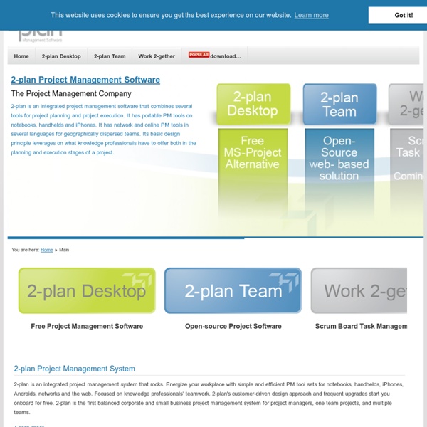 2-plan Project Management Systems – Free and Open-Source Software