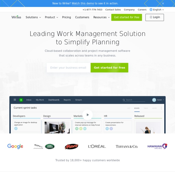 Project Management Software, Project Planning Software, Time Tracking Software: Wrike