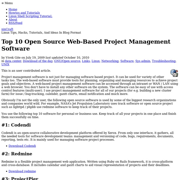 Top 10 Open Source Web-Based Project Management Software