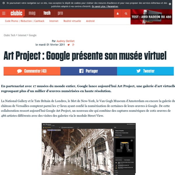 Art Project : Google présente son musée virtuel