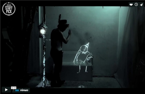 Projection mapping live performance art - The Alchemy of Light by a dandypunk