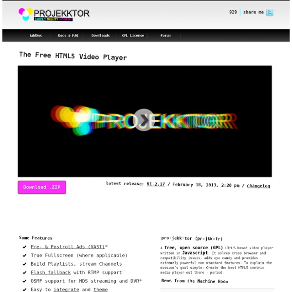 The free HTML5 video player / Home