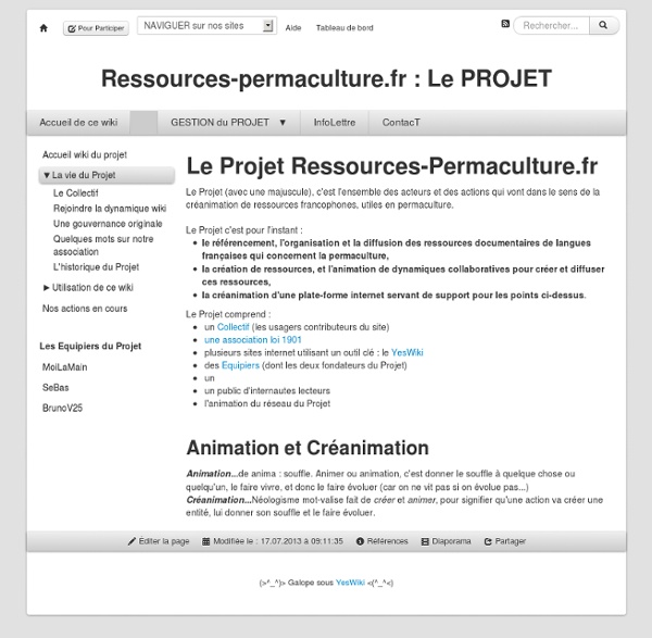 PROJET WIKI ressources-permaculture.fr