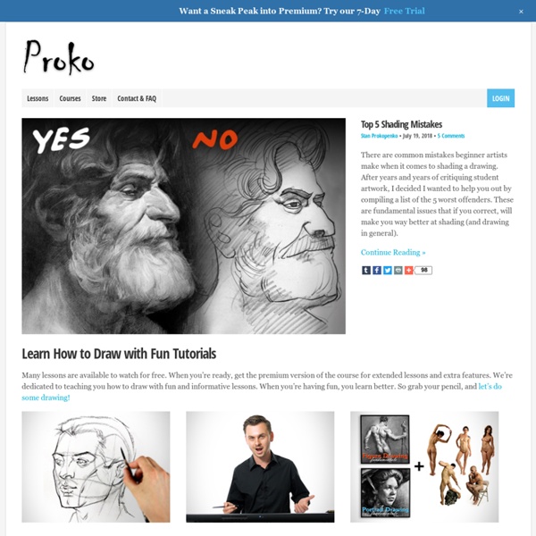 Proko - How to Draw, Draw Step by Step, Draw People, Draw Face, How to Paint, Learn to Draw, Drawing Tutorials, Figure Drawing