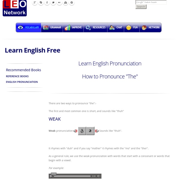How to pronounce the - English Pronunciation