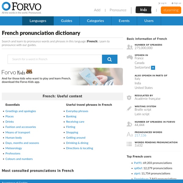 French pronunciation dictionary