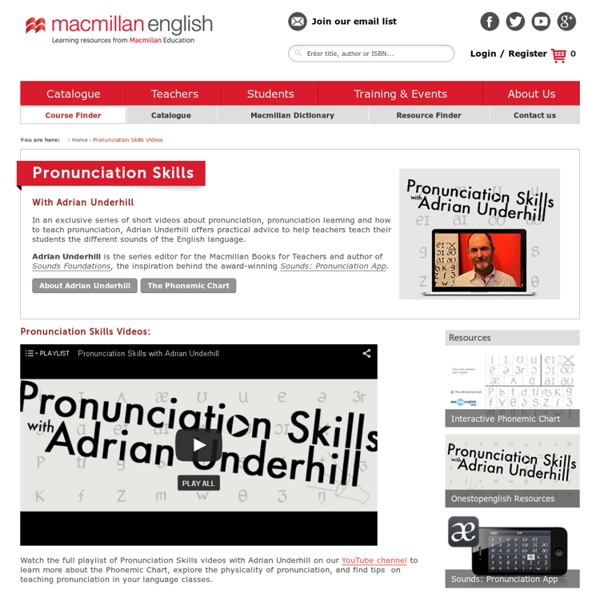 Pronunciation Skills Videos with Adrian Underhill - Macmillan English