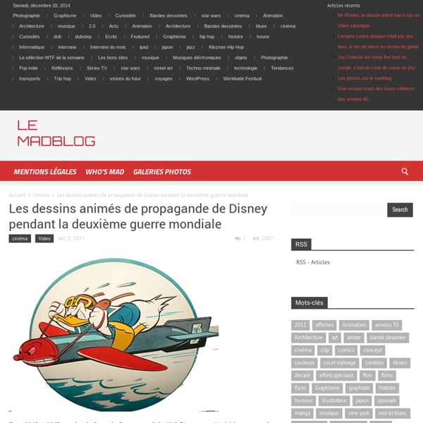 Les dessins animés de propagande de Disney pendant la deuxième guerre mondiale