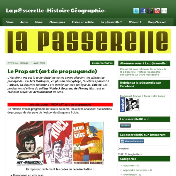 Le Prop art (art de propagande) - La p@sserelle -Histoire Géographie-