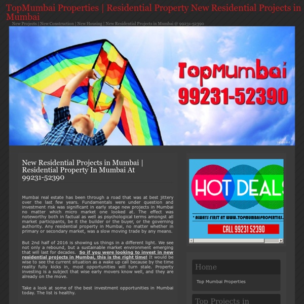 Residential Property New Residential Projects in Mumbai