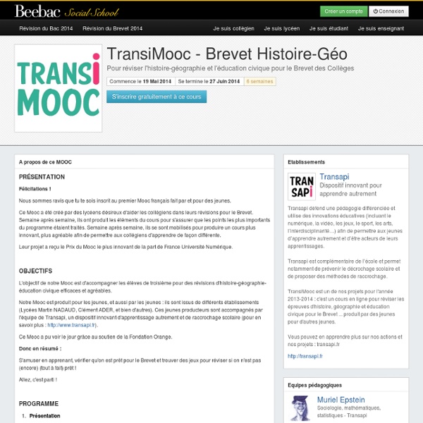 MOOC Brevet Histoire-Géo