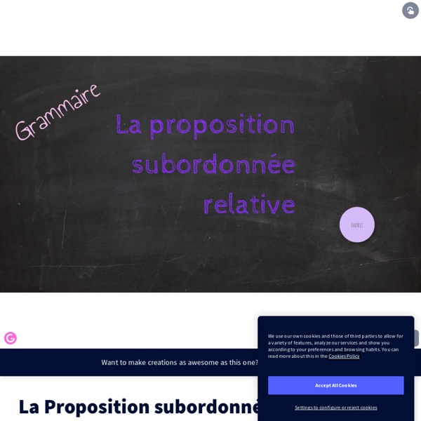 La Proposition subordonnée relative by ROMERO on Genially